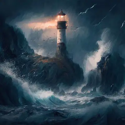 Обкладинка: A Lighthouse Keeper | Storm — Serhij Kasinets